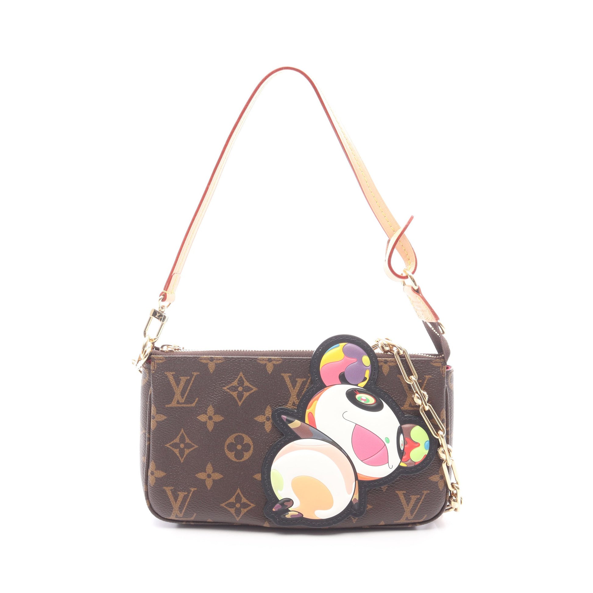 LV × TM ポシェットアクセソワール モノグラムパンダ 2WAY ハンドバッグ PVC レザー ブラウン マルチカラー ルイヴィトン バッグ LOUIS VUITTON