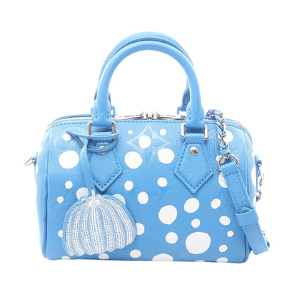 LOUIS VUITTON × yayoi kusama スピーディ バンドリエール20 インフィニティドット 2WAY ハンドバッグ レザー ブルー ホワイト ルイヴィトン バッグ LOUIS VUITTON