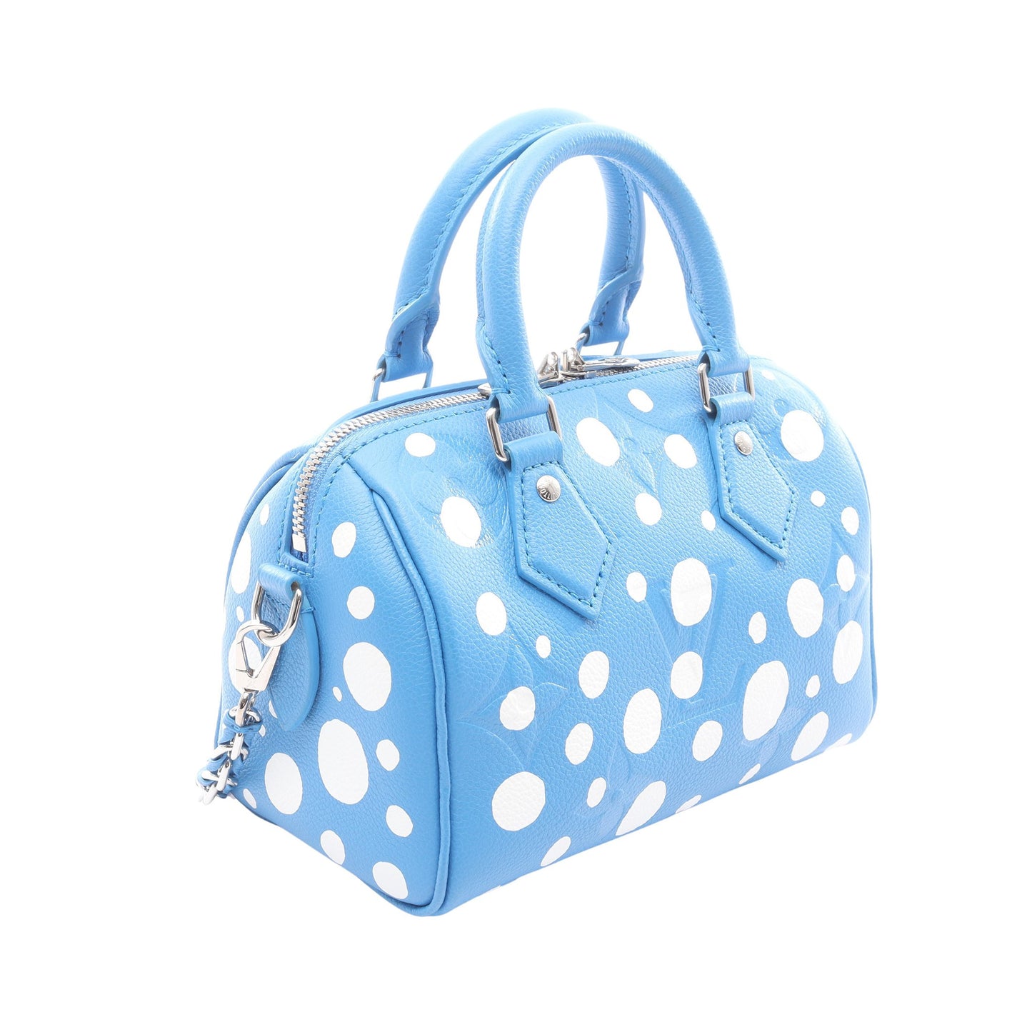 LOUIS VUITTON × yayoi kusama スピーディ バンドリエール20 インフィニティドット 2WAY ハンドバッグ レザー ブルー ホワイト ルイヴィトン バッグ LOUIS VUITTON