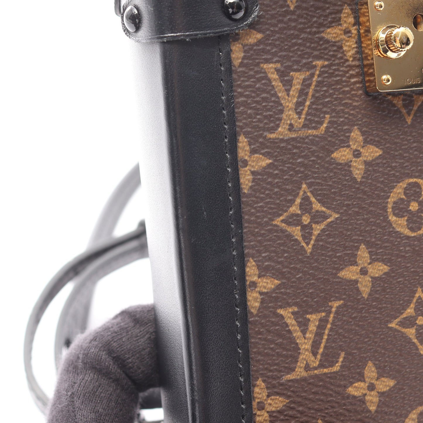 ポシェット トランクヴェルティカル モノグラム ショルダーバッグ PVC レザー ブラウン ブラック ルイヴィトン バッグ LOUIS VUITTON