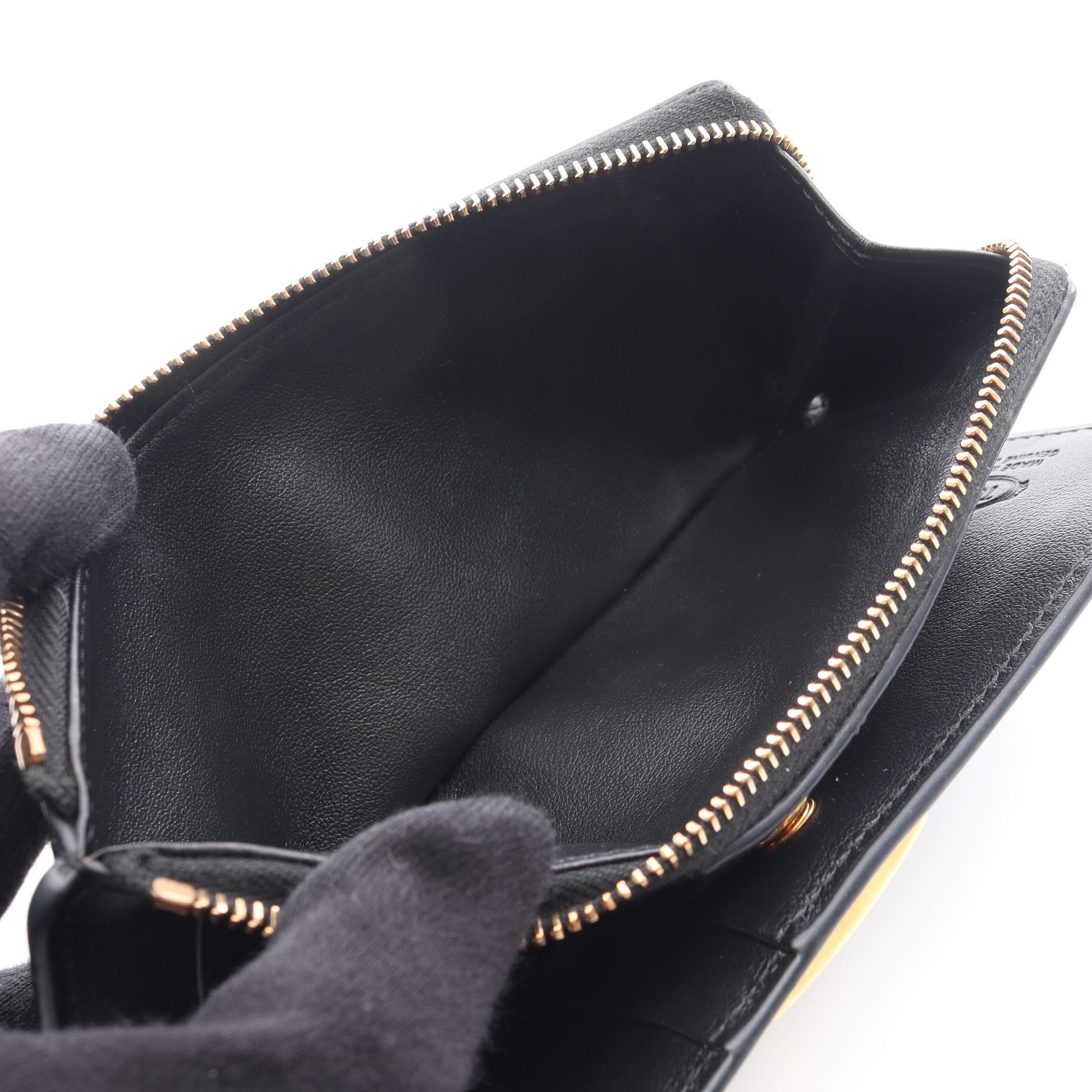 T Timeless ラウンドファスナー二つ折り財布 レザー ブラック トッズ 財布・小物 TOD'S