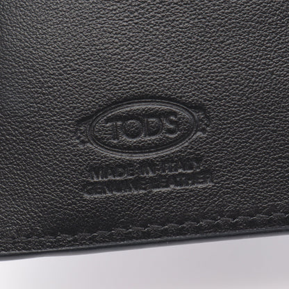 T Timeless ラウンドファスナー二つ折り財布 レザー ブラック トッズ 財布・小物 TOD'S