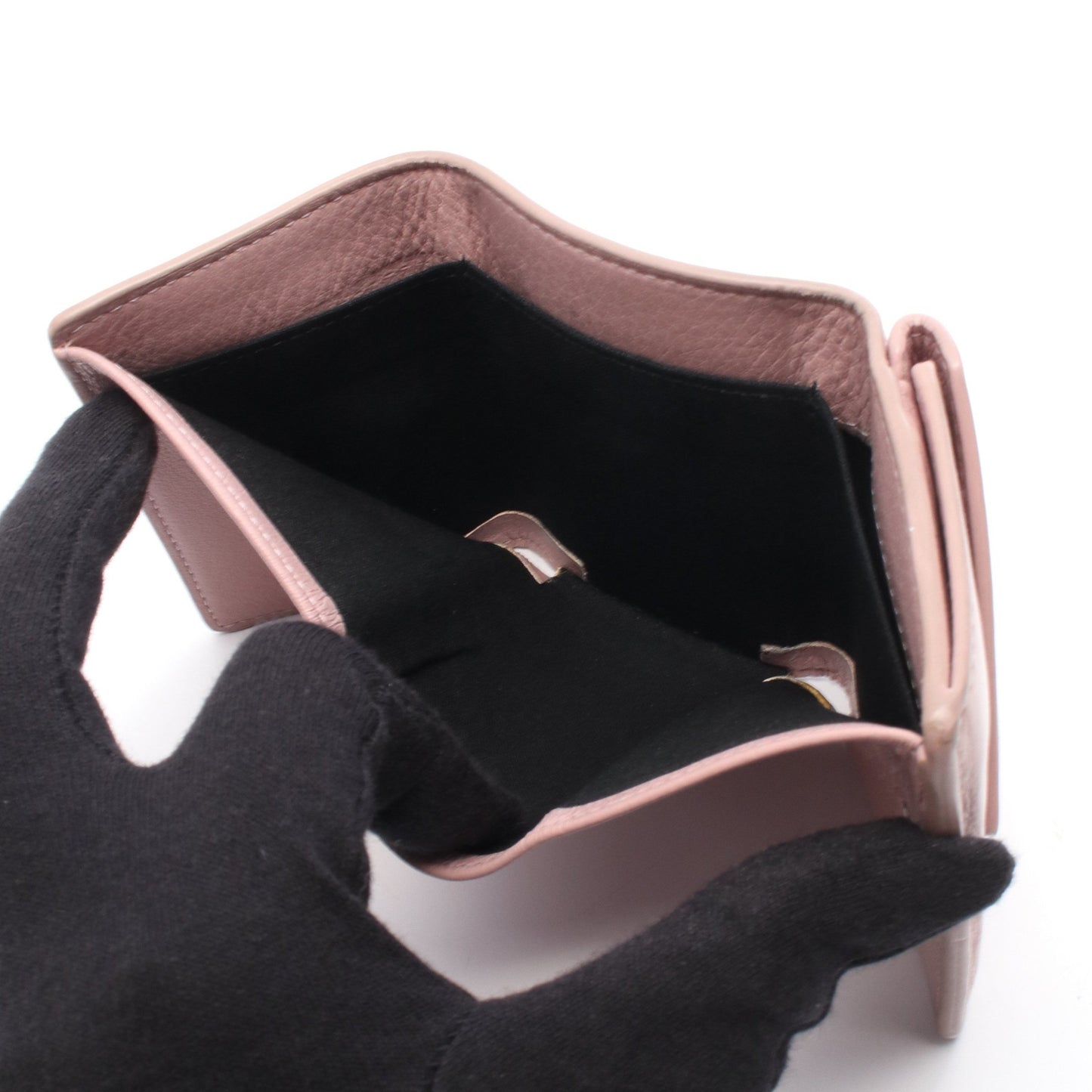ペーパーミニウォレット 三つ折り財布 レザー ダスティピンク バレンシアガ 財布・小物 BALENCIAGA