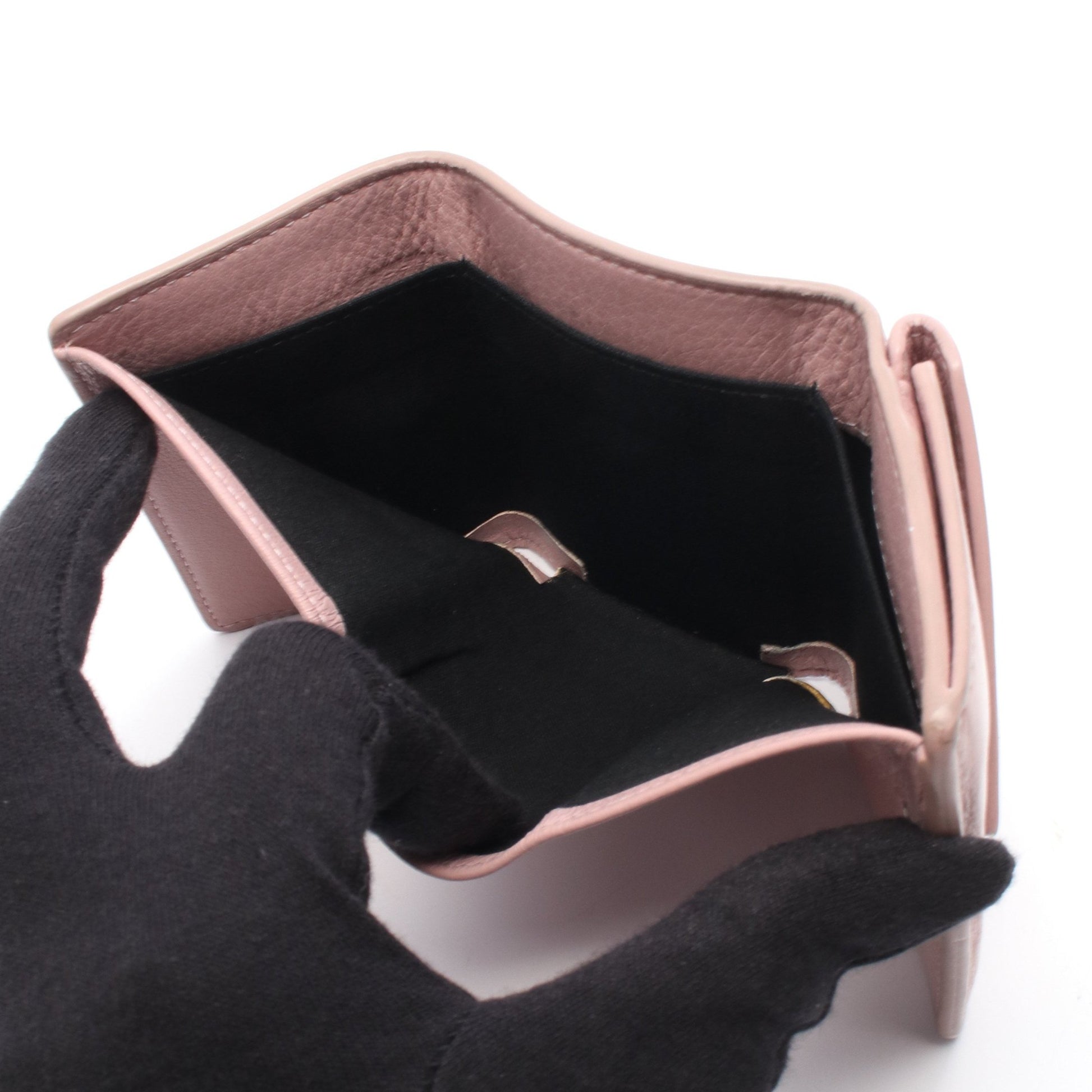 ペーパーミニウォレット 三つ折り財布 レザー ダスティピンク バレンシアガ 財布・小物 BALENCIAGA