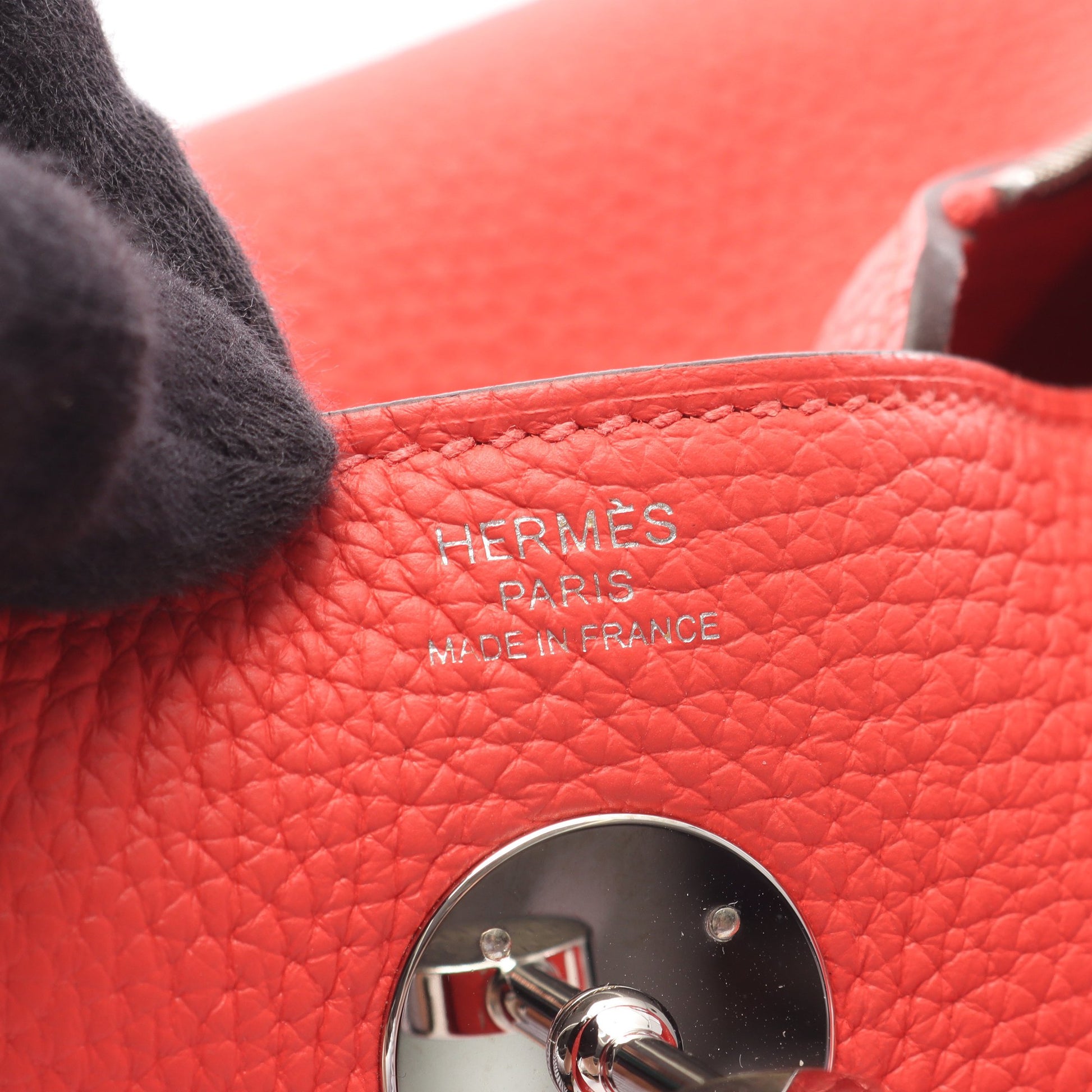 リンディ26 ルージュピヴォワンヌ ショルダーバッグ トリヨンクレマンス レッド シルバー金具 Y刻印 エルメス バッグ HERMES
