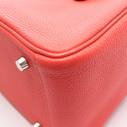 リンディ26 ルージュピヴォワンヌ ショルダーバッグ トリヨンクレマンス レッド シルバー金具 Y刻印 エルメス バッグ HERMES