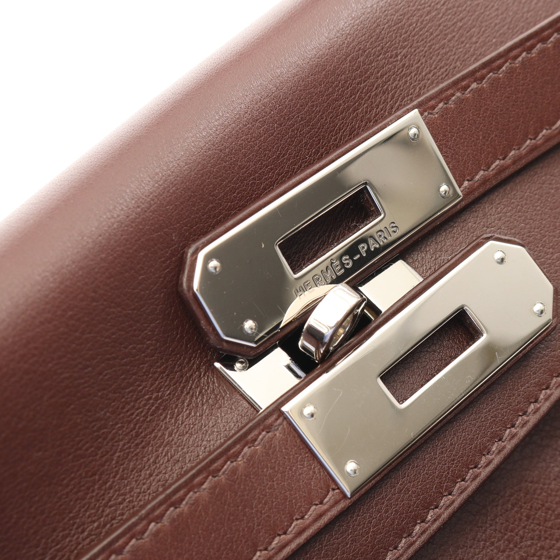 ケリー32 ハバナ 内縫い 2WAY ハンドバッグ ヴォースイフト ボルドー シルバー金具 □J刻印 エルメス バッグ HERMES