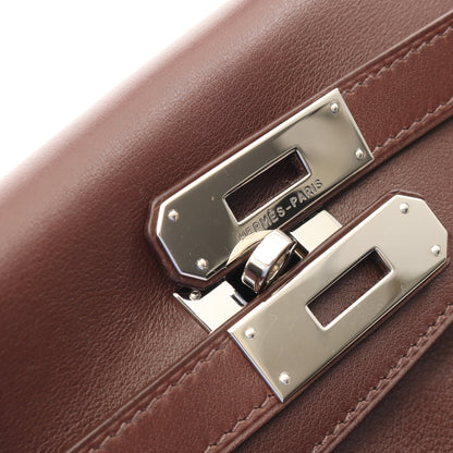 ケリー32 ハバナ 内縫い 2WAY ハンドバッグ ヴォースイフト ボルドー シルバー金具 □J刻印 エルメス バッグ HERMES