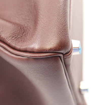 ケリー32 ハバナ 内縫い 2WAY ハンドバッグ ヴォースイフト ボルドー シルバー金具 □J刻印 エルメス バッグ HERMES