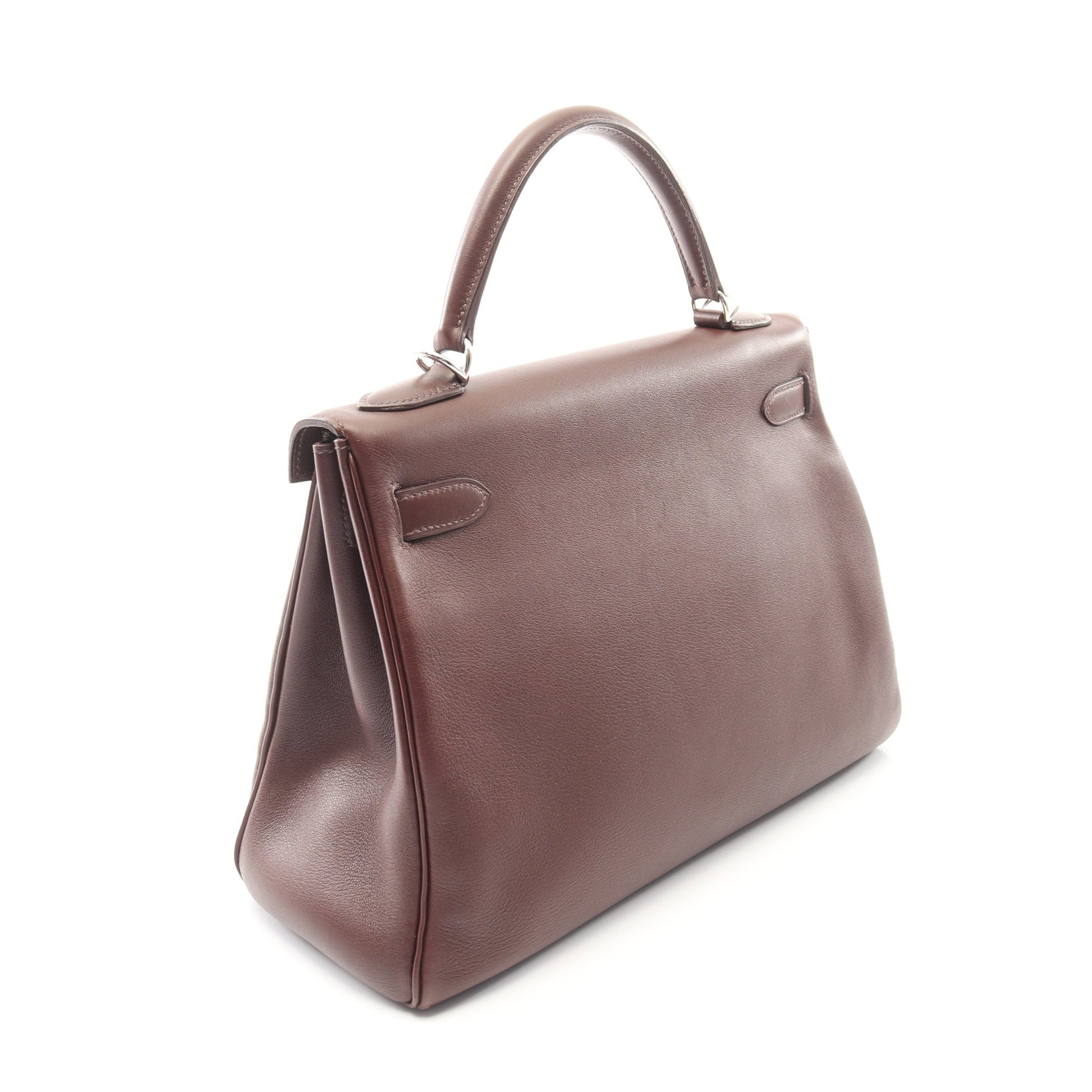ケリー32 ハバナ 内縫い 2WAY ハンドバッグ ヴォースイフト ボルドー シルバー金具 □J刻印 エルメス バッグ HERMES