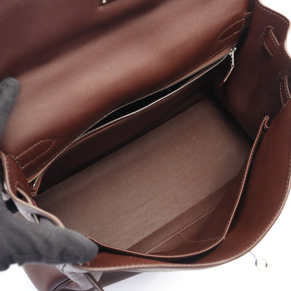 ケリー32 ハバナ 内縫い 2WAY ハンドバッグ ヴォースイフト ボルドー シルバー金具 □J刻印 エルメス バッグ HERMES