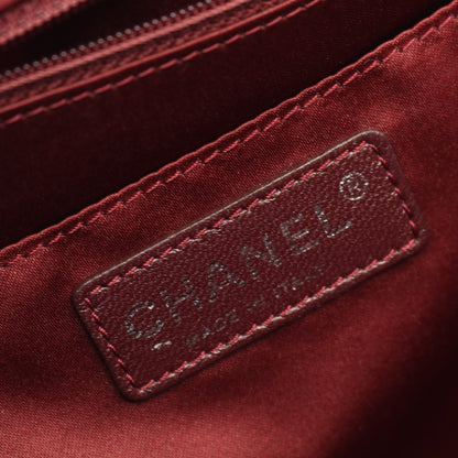 ココマーク 2WAY ハンドバッグ トートバッグ キャビアスキン ブラック シルバー金具 シャネル バッグ CHANEL