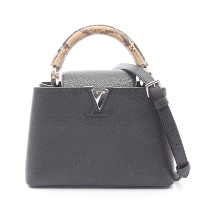 カプシーヌBB ノワール 2WAY ハンドバッグ レザー パイソン ブラック ルイヴィトン バッグ LOUIS VUITTON