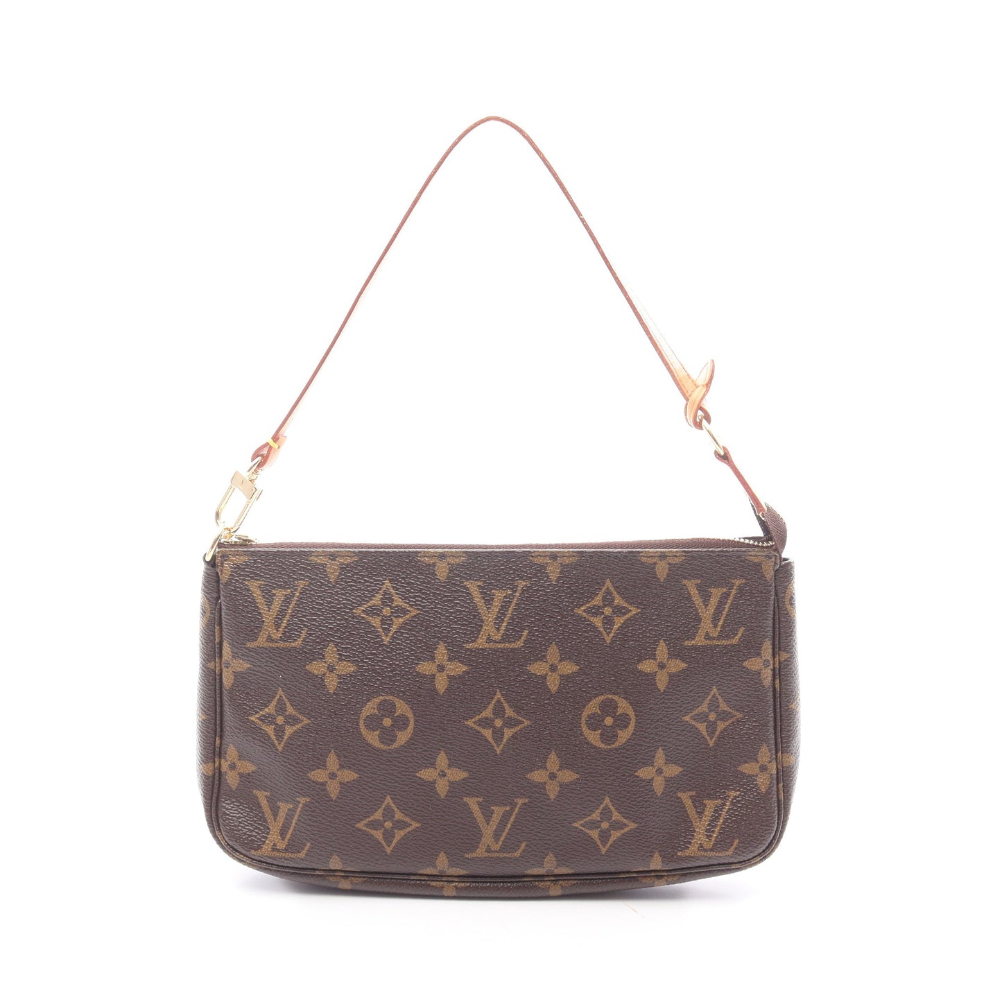 ポシェットアクセソワール モノグラム ハンドバッグ PVC レザー ブラウン ルイヴィトン バッグ LOUIS VUITTON