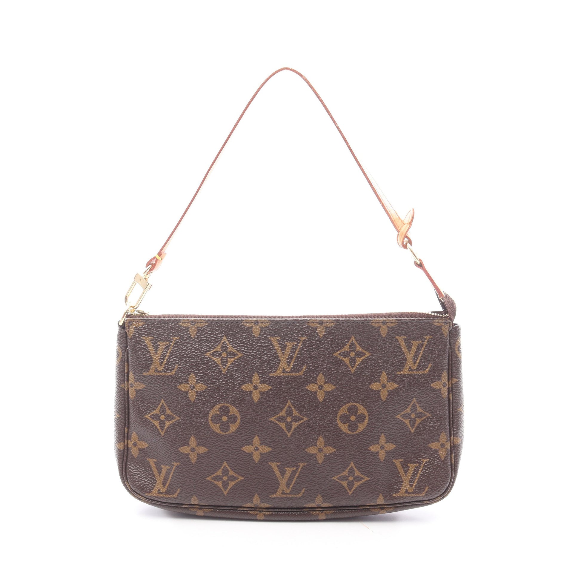 ポシェットアクセソワール モノグラム ハンドバッグ PVC レザー ブラウン ルイヴィトン バッグ LOUIS VUITTON