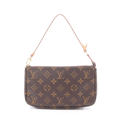 ポシェットアクセソワール モノグラム ハンドバッグ PVC レザー ブラウン ルイヴィトン バッグ LOUIS VUITTON