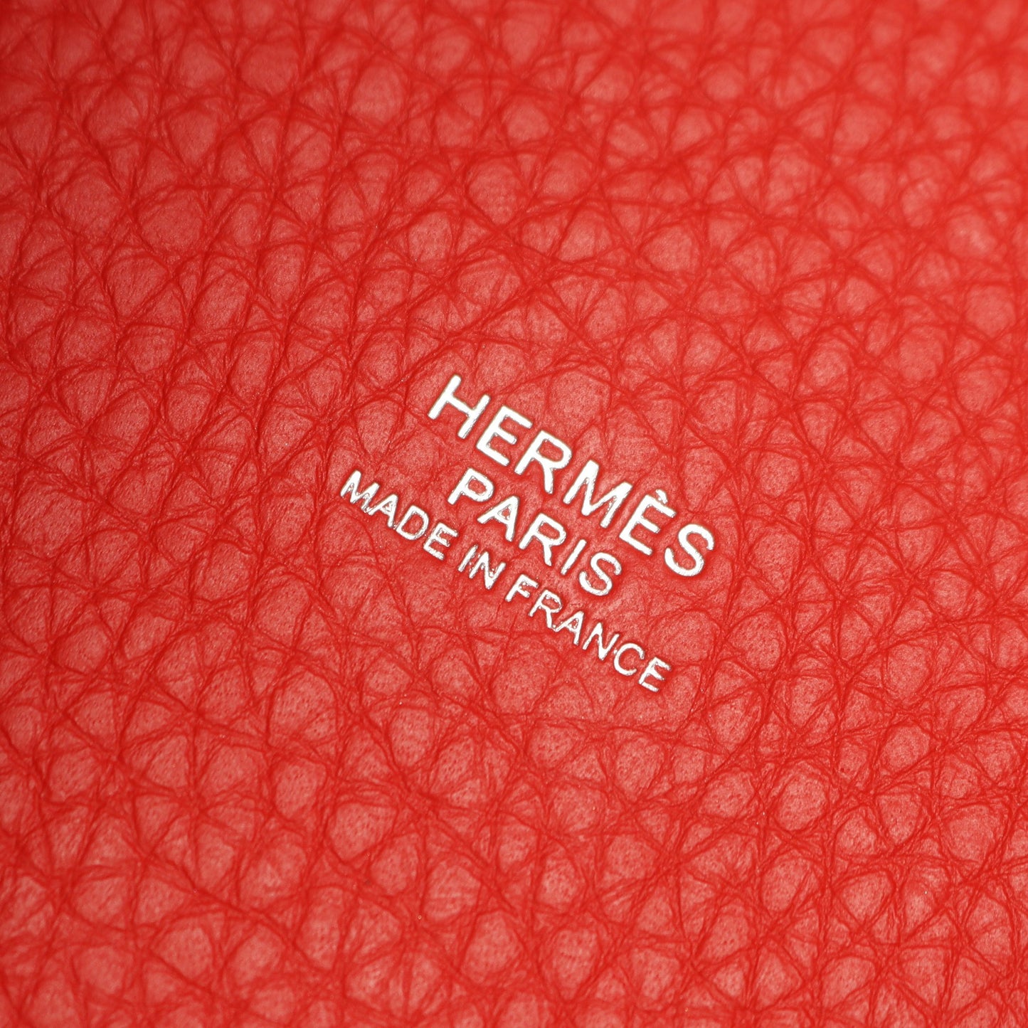 ピコタンロックPM ルージュトマト ハンドバッグ トリヨンクレマンス レッド シルバー金具 A刻印 エルメス バッグ HERMES