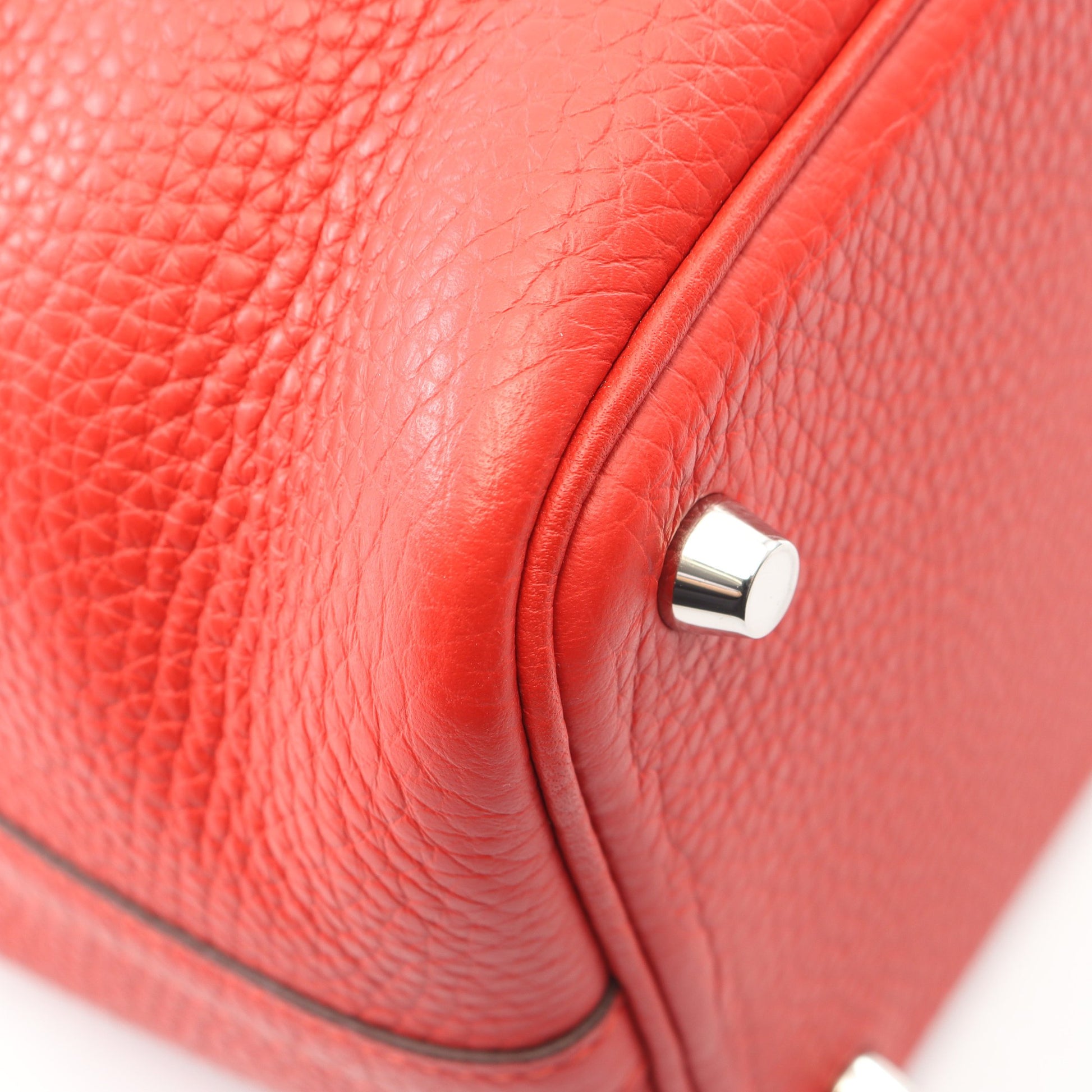 ピコタンロックPM ルージュトマト ハンドバッグ トリヨンクレマンス レッド シルバー金具 A刻印 エルメス バッグ HERMES