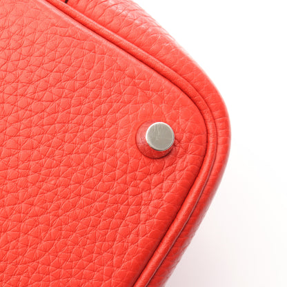 ピコタンロックPM ルージュトマト ハンドバッグ トリヨンクレマンス レッド シルバー金具 A刻印 エルメス バッグ HERMES