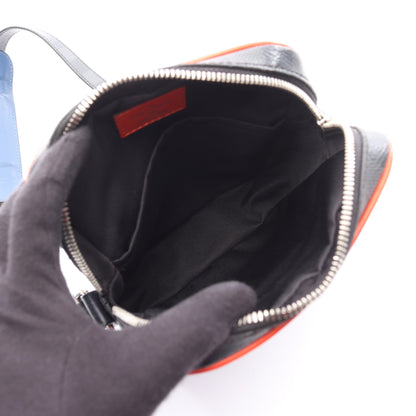ダヌーブPM エピ ダミエグラフィット ショルダーバッグ PVC レザー ダークブルー ブルー ブラック ルイヴィトン バッグ LOUIS VUITTON