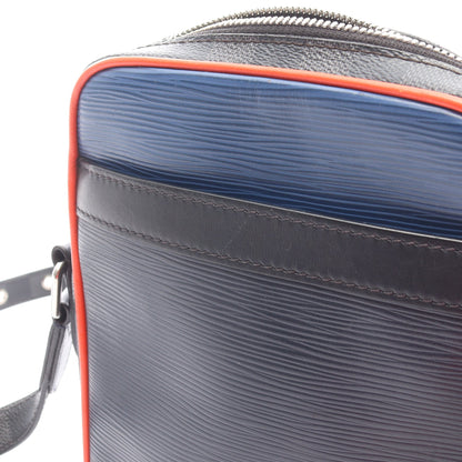 ダヌーブPM エピ ダミエグラフィット ショルダーバッグ PVC レザー ダークブルー ブルー ブラック ルイヴィトン バッグ LOUIS VUITTON