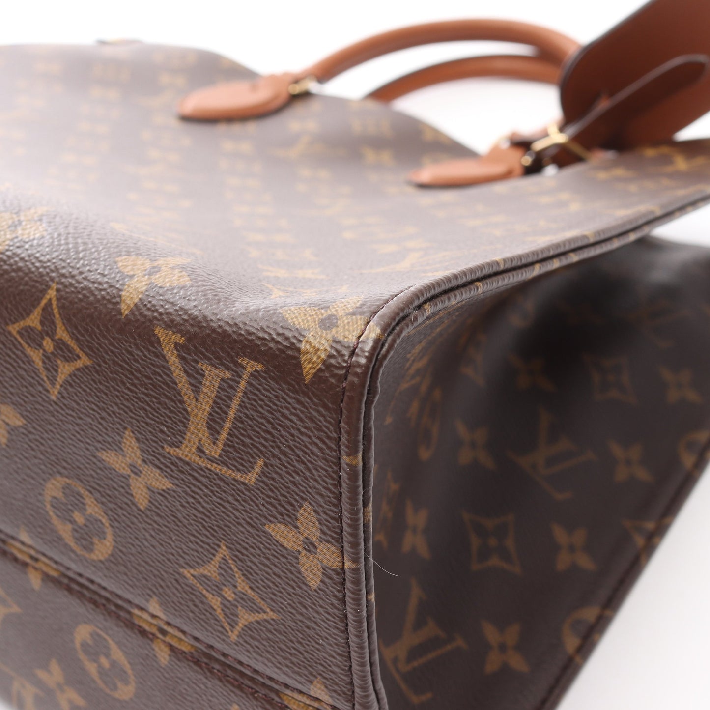 オンザゴー オーガナイザー モノグラム 2WAY ハンドバッグ トートバッグ PVC レザー ブラウン ルイヴィトン バッグ LOUIS VUITTON