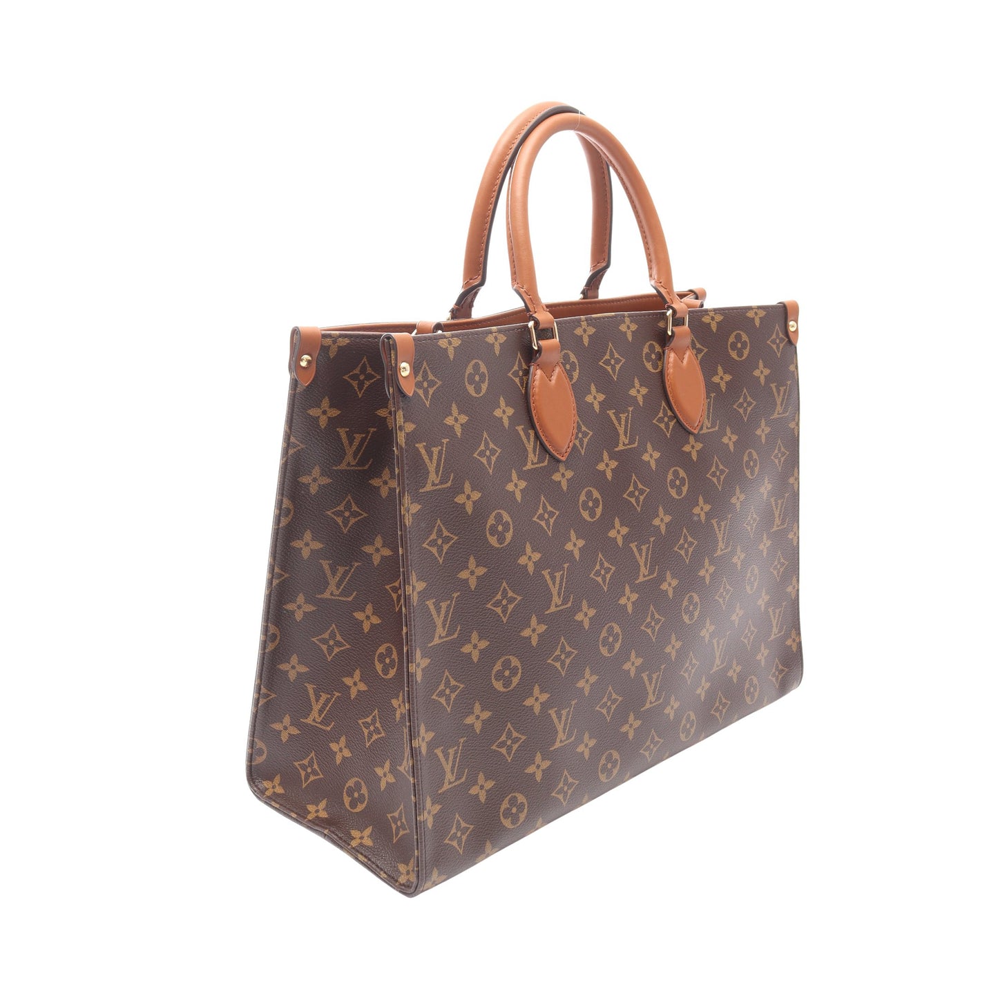 オンザゴー オーガナイザー モノグラム 2WAY ハンドバッグ トートバッグ PVC レザー ブラウン ルイヴィトン バッグ LOUIS VUITTON