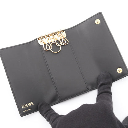 リピートアナグラム 6連 キーケース レザー ブラック ロエベ 財布・小物 LOEWE