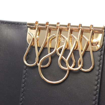 リピートアナグラム 6連 キーケース レザー ブラック ロエベ 財布・小物 LOEWE