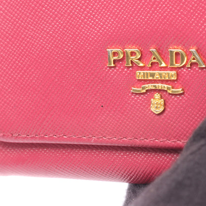 SAFFIANO 二つ折り財布 サフィアーノレザー ピンクパープル プラダ 財布・小物 PRADA