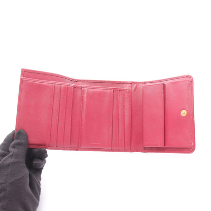 SAFFIANO 二つ折り財布 サフィアーノレザー ピンクパープル プラダ 財布・小物 PRADA