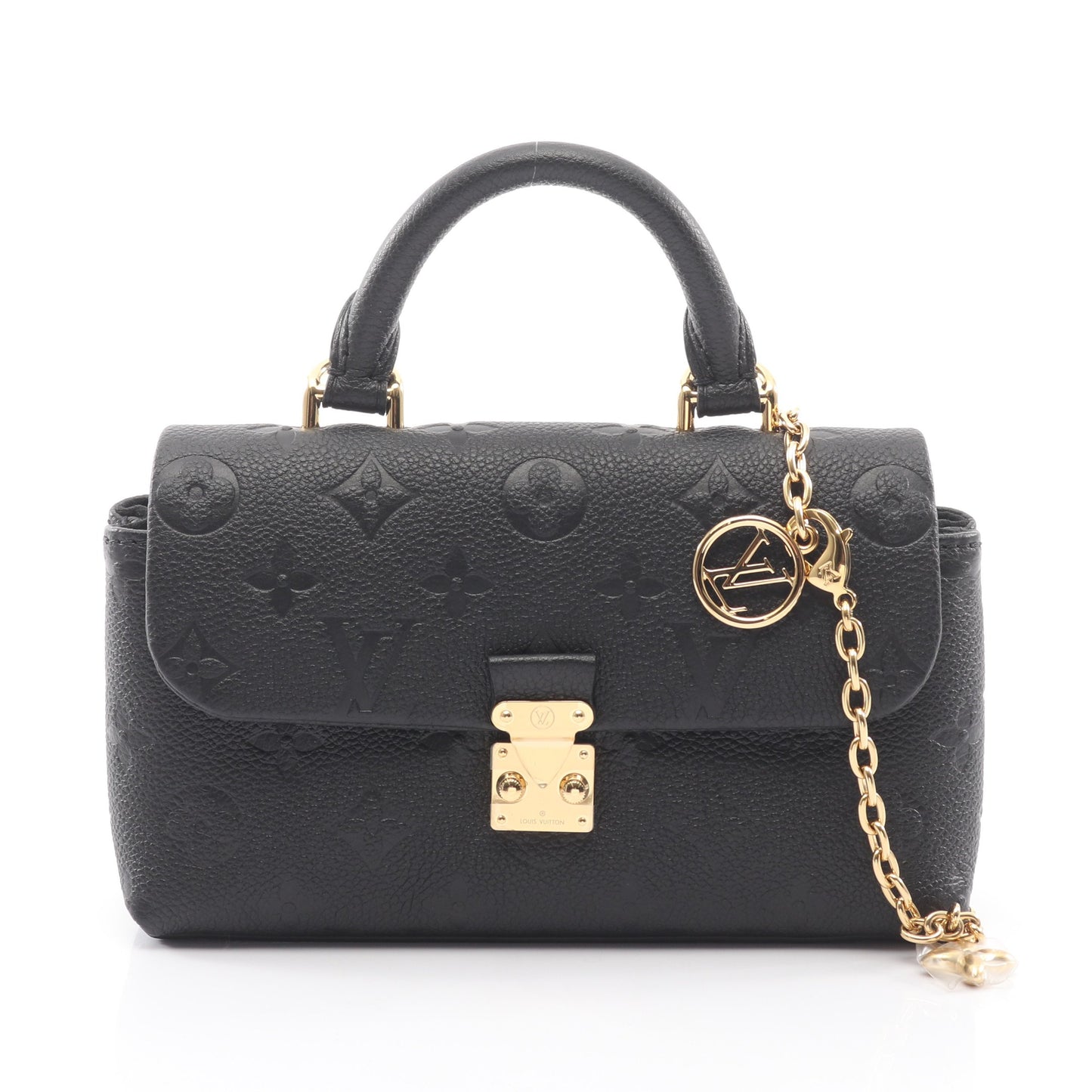 ナノ マドレーヌ モノグラムアンプラント ノワール 2WAY ハンドバッグ レザー ブラック ルイヴィトン バッグ LOUIS VUITTON