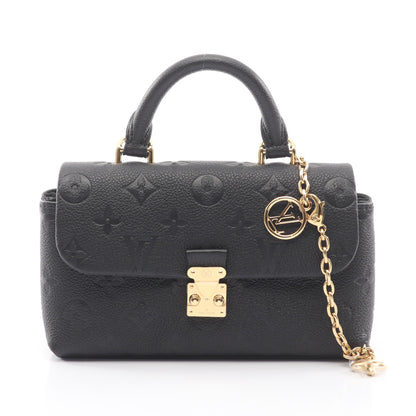 ナノ マドレーヌ モノグラムアンプラント ノワール 2WAY ハンドバッグ レザー ブラック ルイヴィトン バッグ LOUIS VUITTON