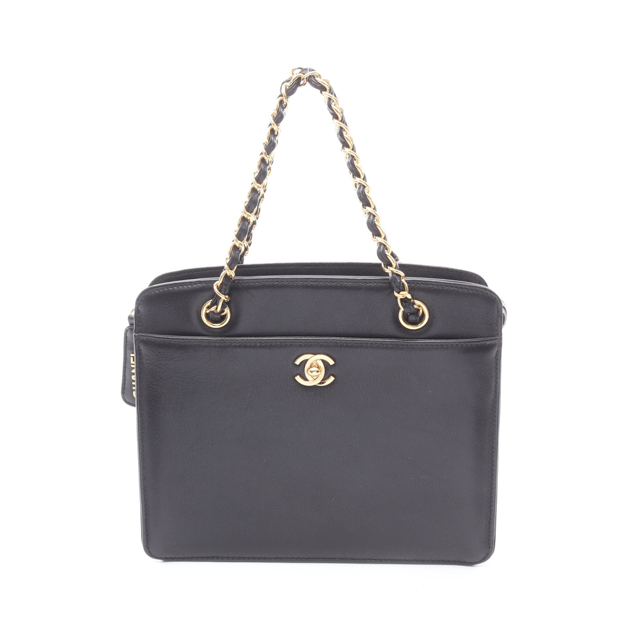 シャネル ハンドバッグ - 黒 ココマーク レザー CHANEL