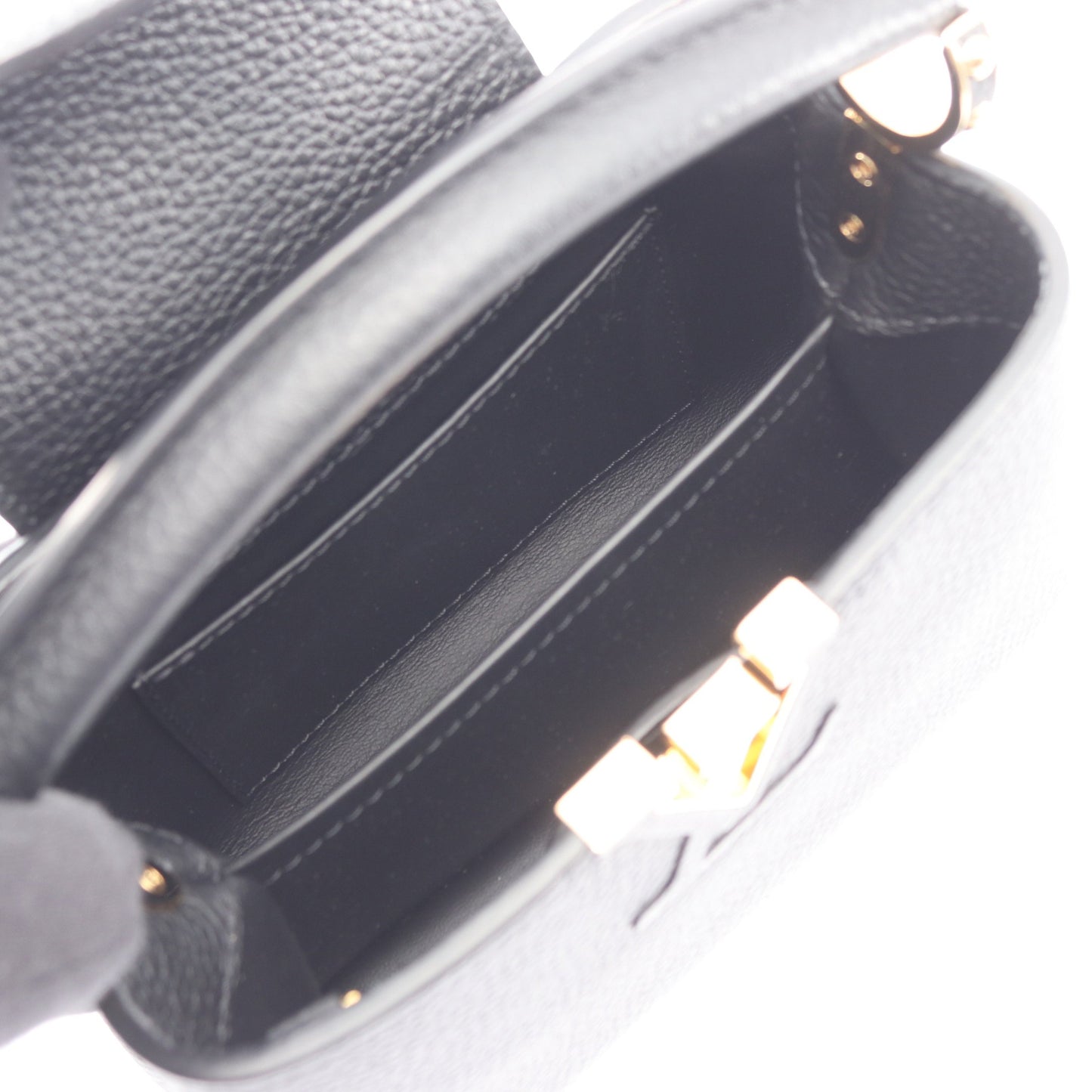 カプシーヌMINI 2WAY ハンドバッグ トリヨンレザー ブラック ルイヴィトン バッグ LOUIS VUITTON