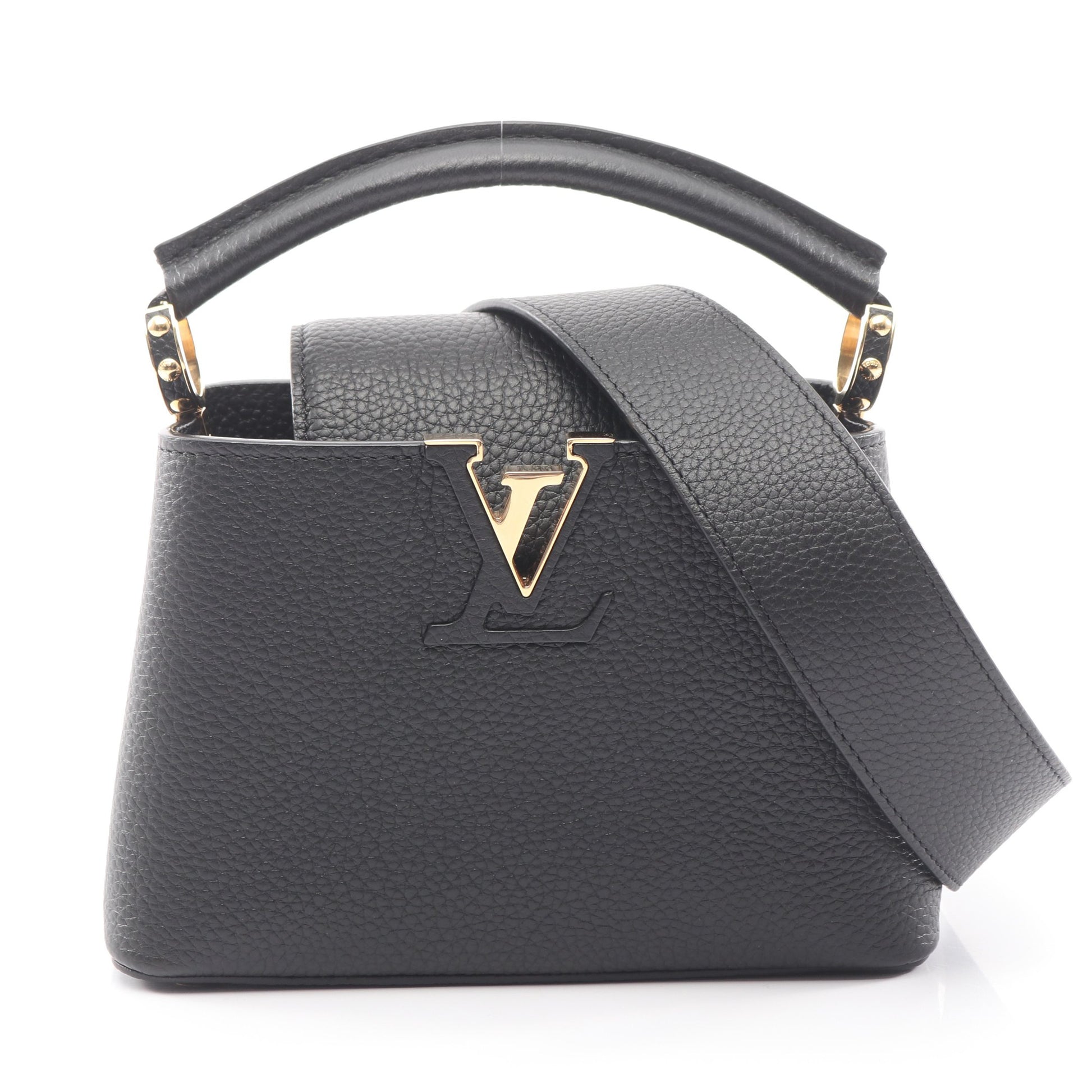 カプシーヌMINI 2WAY ハンドバッグ トリヨンレザー ブラック ルイヴィトン バッグ LOUIS VUITTON