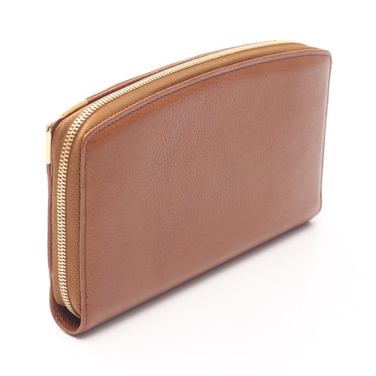 マルチェロ ラウンドファスナー長財布 レザー ブラウン カルティエ