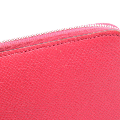 アザップロング シルクイン ローズエクストリーム ラウンドファスナー長財布 ヴォーエプソン ピンク シルバー金具 A刻印 エルメス 財布・小物 HERMES