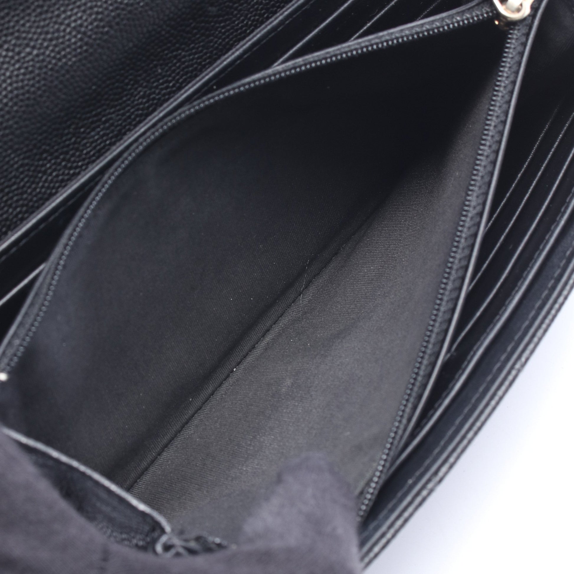 ボーイシャネル 二つ折り長財布 キャビアスキン ブラック ゴールド金具 シャネル 財布・小物 CHANEL