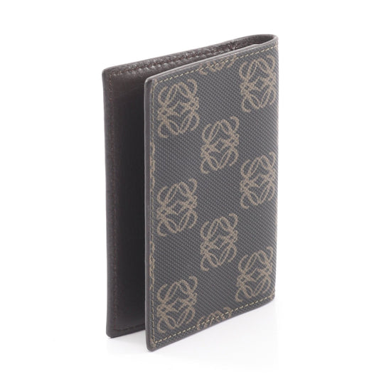 アナグラム カードケース PVC ブラック グレーブラウン ロエベ