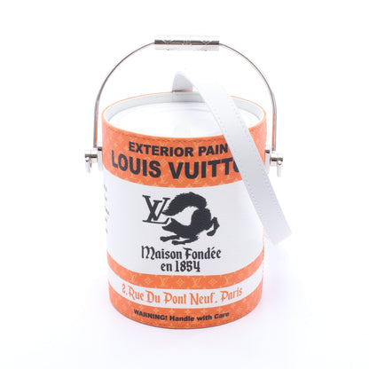 LVペイントカン 2WAY ハンドバッグ PVC レザー オレンジ ホワイト ブラック ルイヴィトン バッグ LOUIS VUITTON