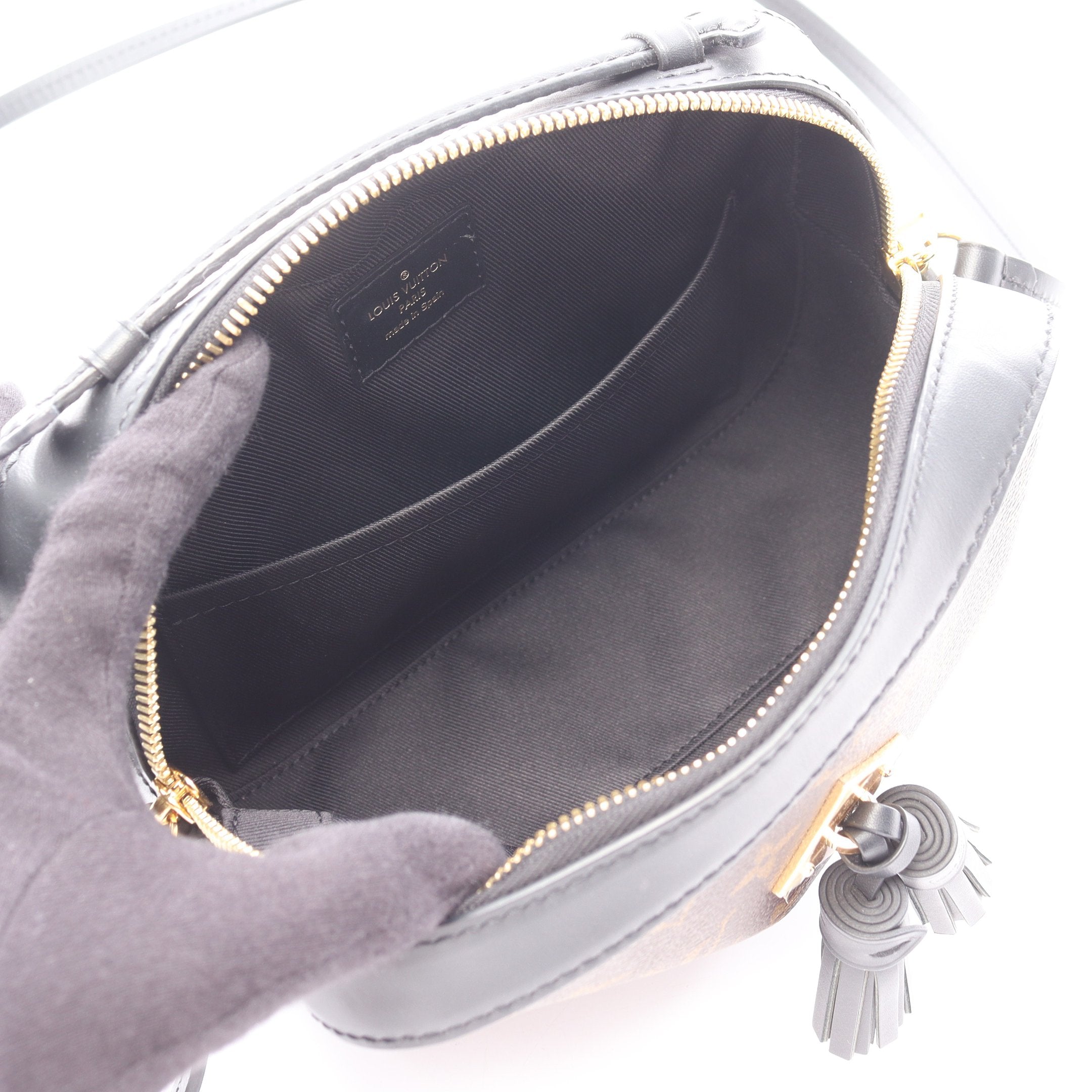 サントンジュ モノグラム ノワール 2WAY ショルダーバッグ PVC レザー