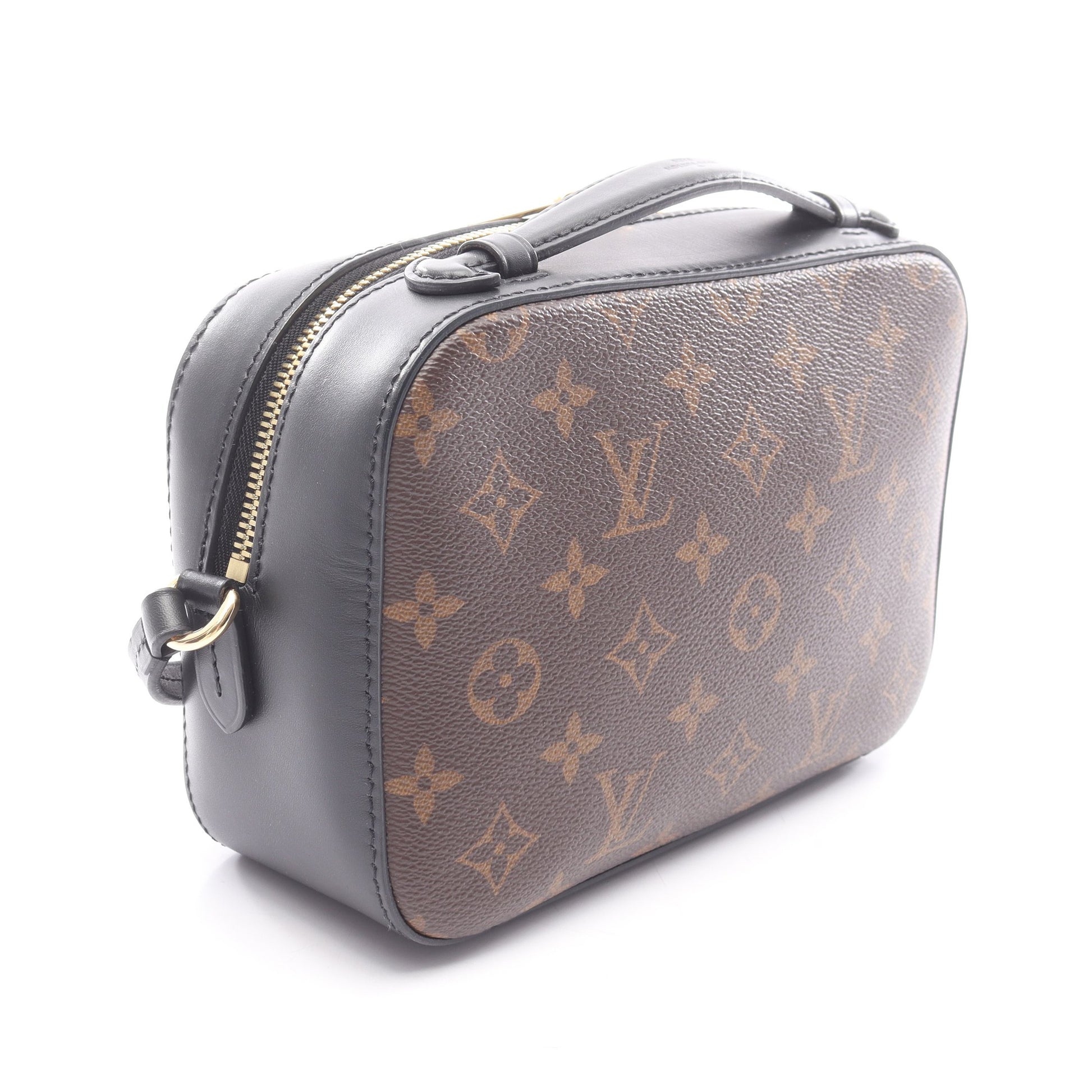 サントンジュ モノグラム ノワール 2WAY ショルダーバッグ PVC レザー ブラウン ブラック ルイヴィトン バッグ LOUIS VUITTON