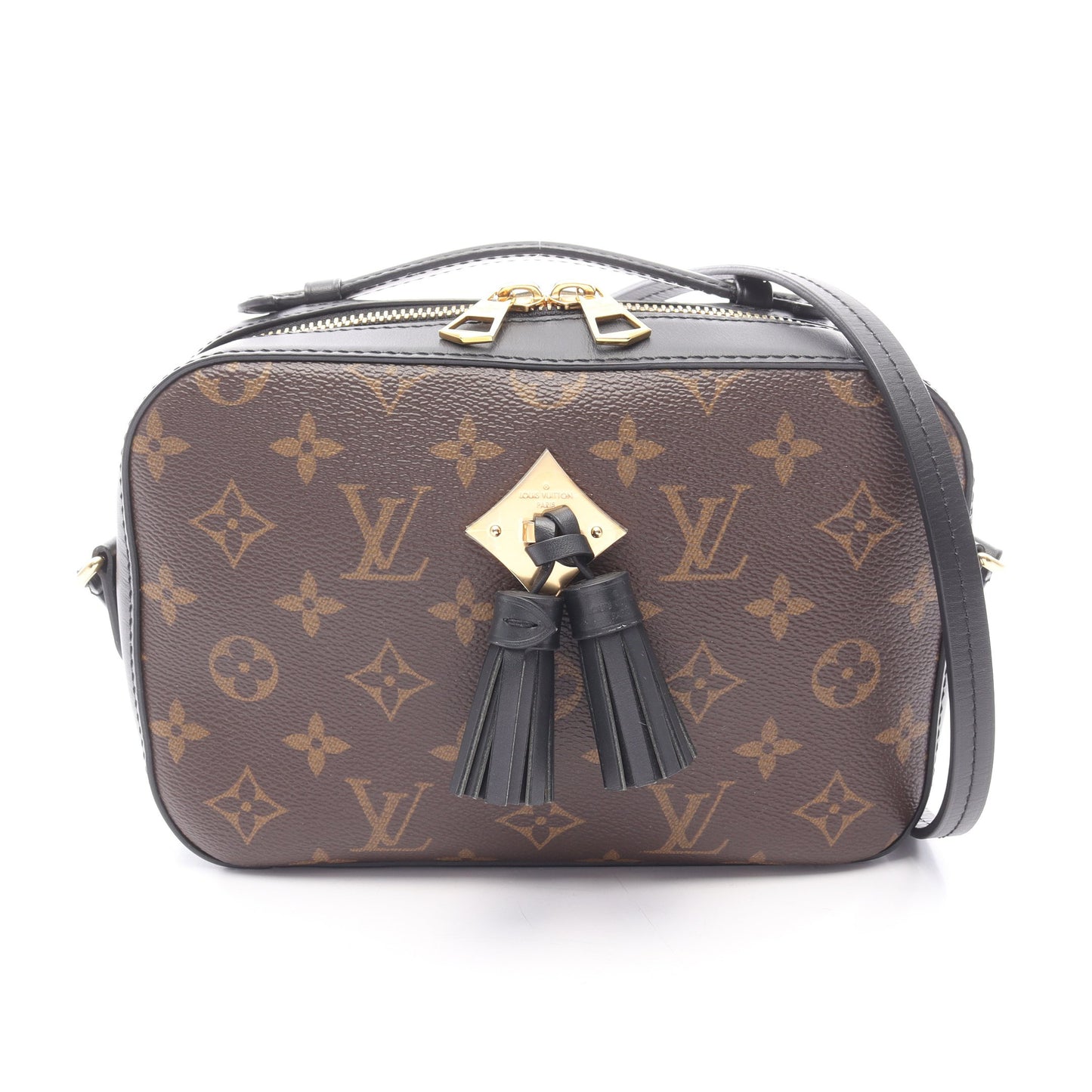 サントンジュ モノグラム ノワール 2WAY ショルダーバッグ PVC レザー ブラウン ブラック ルイヴィトン バッグ LOUIS VUITTON