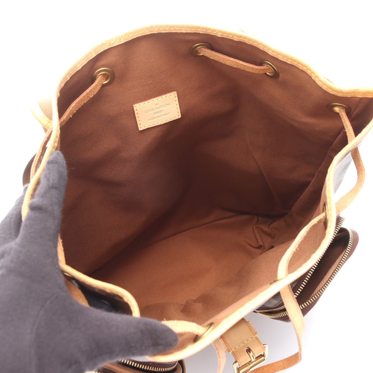サックアド ボスフォール モノグラム バックパック リュックサック PVC レザー ブラウン ルイヴィトン バッグ LOUIS VUITTON