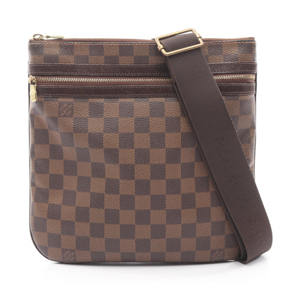 ポシェット ボスフォール ダミエエベヌ ショルダーバッグ PVC レザー ブラウン ルイヴィトン バッグ LOUIS VUITTON