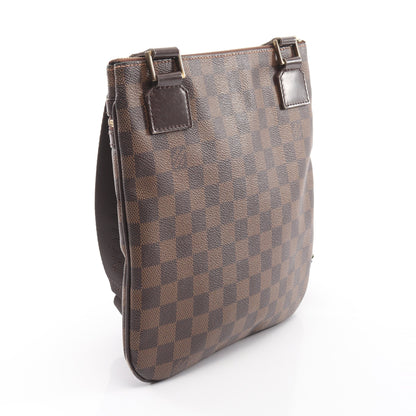ポシェット ボスフォール ダミエエベヌ ショルダーバッグ PVC レザー ブラウン ルイヴィトン バッグ LOUIS VUITTON