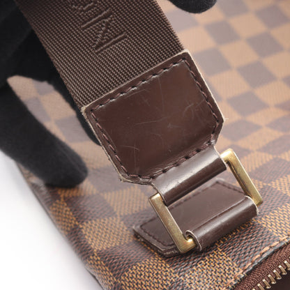 ポシェット ボスフォール ダミエエベヌ ショルダーバッグ PVC レザー ブラウン ルイヴィトン バッグ LOUIS VUITTON