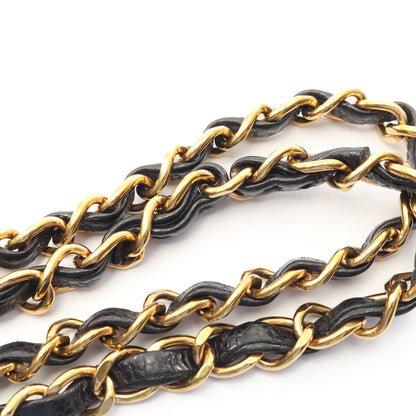 マトラッセ Wフラップ Wチェーンショルダーバッグ キャビアスキン ブラック ゴールド金具 シャネル バッグ CHANEL