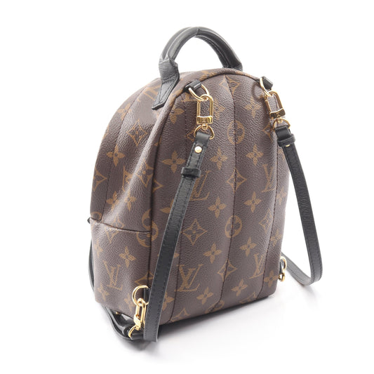 パームスプリングス ミニ モノグラム バックパック リュックサック PVC レザー ブラウン ブラック ルイヴィトン